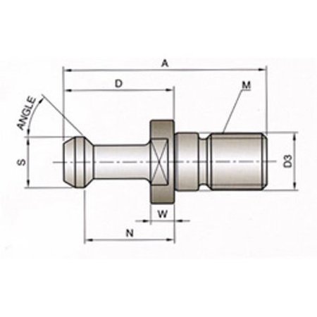 YG-1 TOOL CO Pull Stud Bt-40 Ps 8 SH063